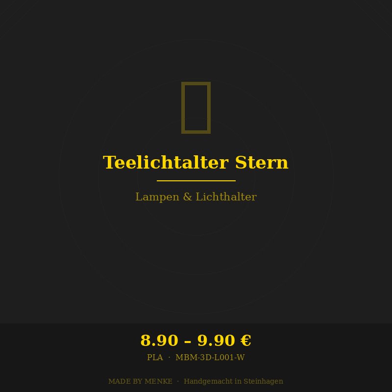 Teelichtalter "Stern"