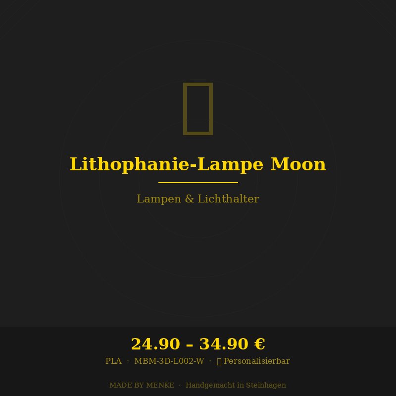 Lithophanie-Lampe "Moon"