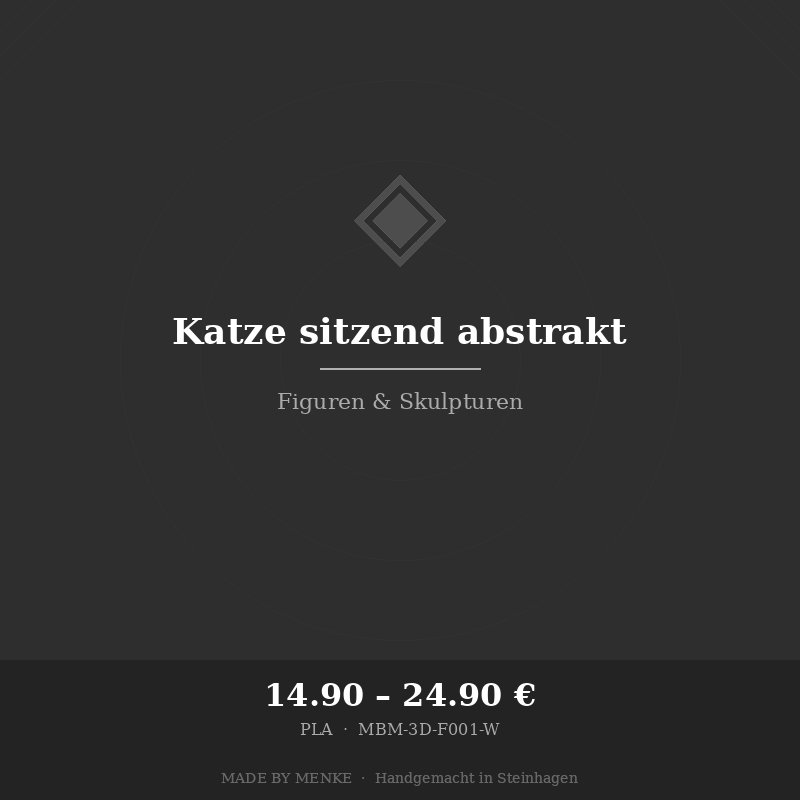 Katze sitzend abstrakt