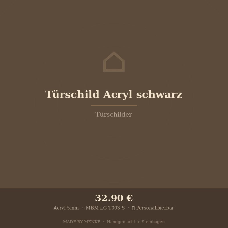 Türschild Acryl schwarz