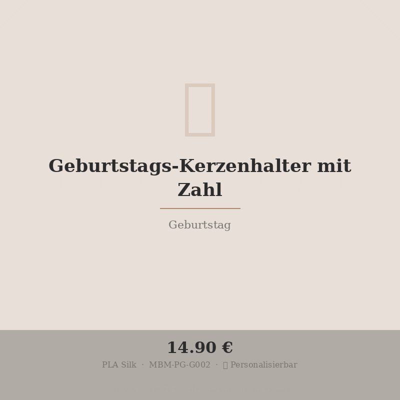 Geburtstags-Kerzenhalter mit Zahl