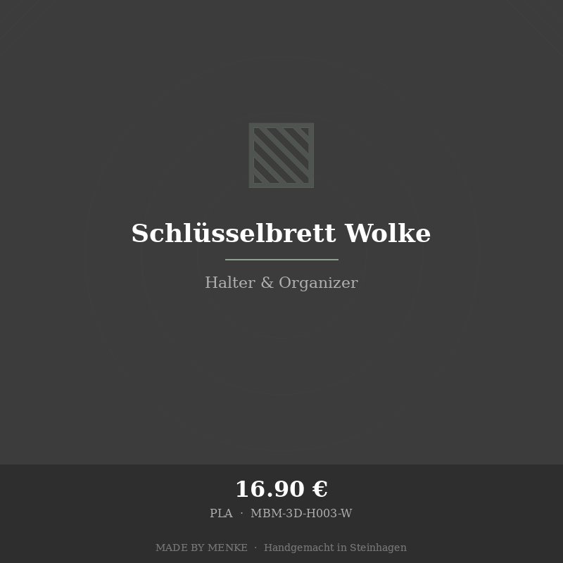Schlüsselbrett Wolke