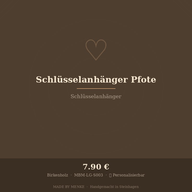 Schlüsselanhänger Pfote