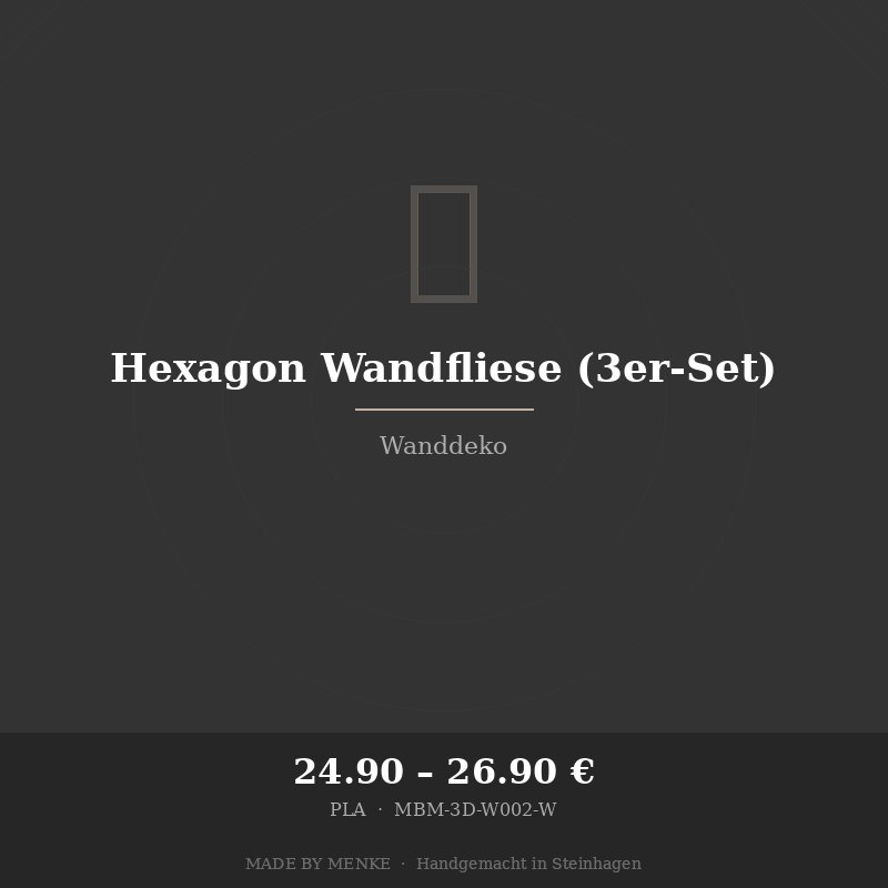 Hexagon Wandfliese (3er-Set)