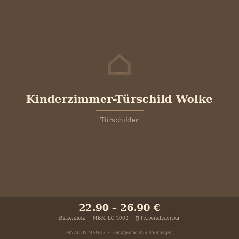 Kinderzimmer-Türschild Wolke