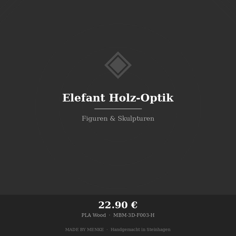 Elefant Holz-Optik
