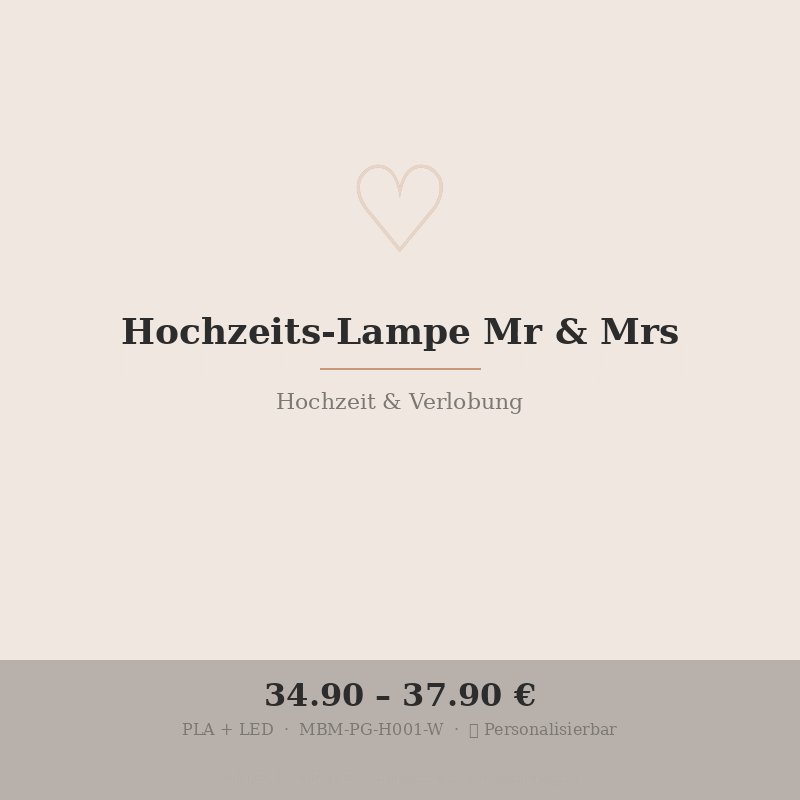 Hochzeits-Lampe "Mr & Mrs"