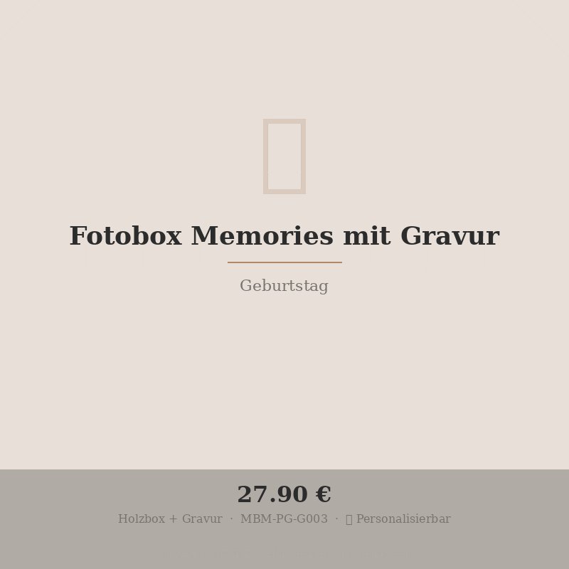 Fotobox "Memories" mit Gravur