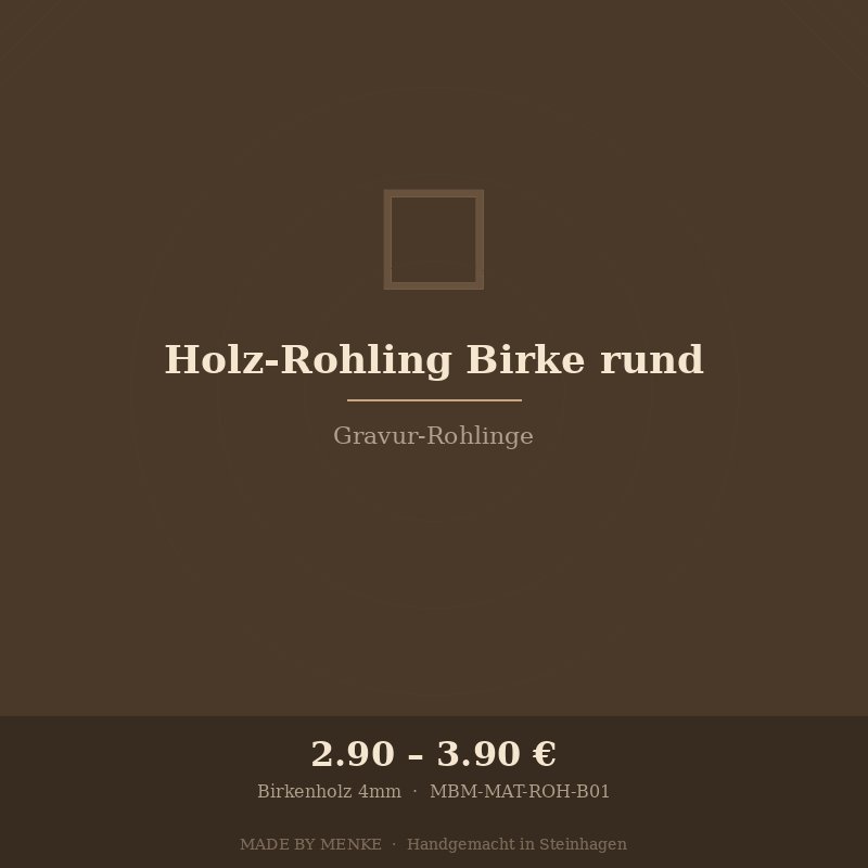 Holz-Rohling Birke rund